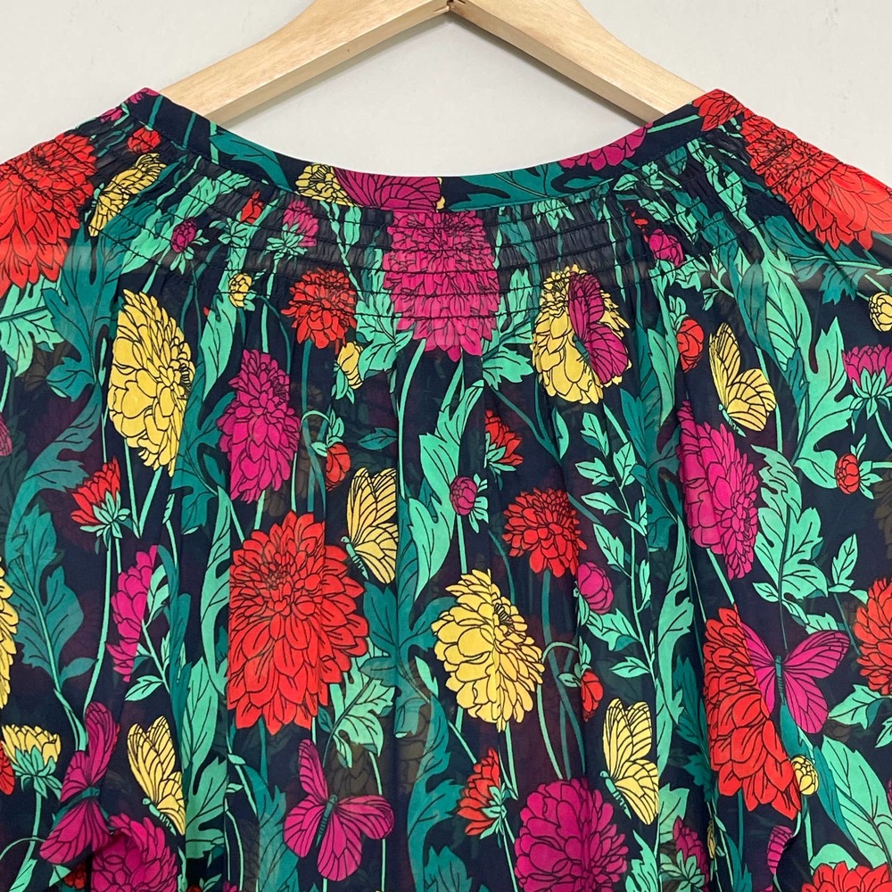 BANANA REPUBLIC | BLUE GREEN FLORAL SIZE M - Picture 6 of 8